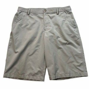 Under Armour Mens Chinos Shorts Gray Stripe Flat